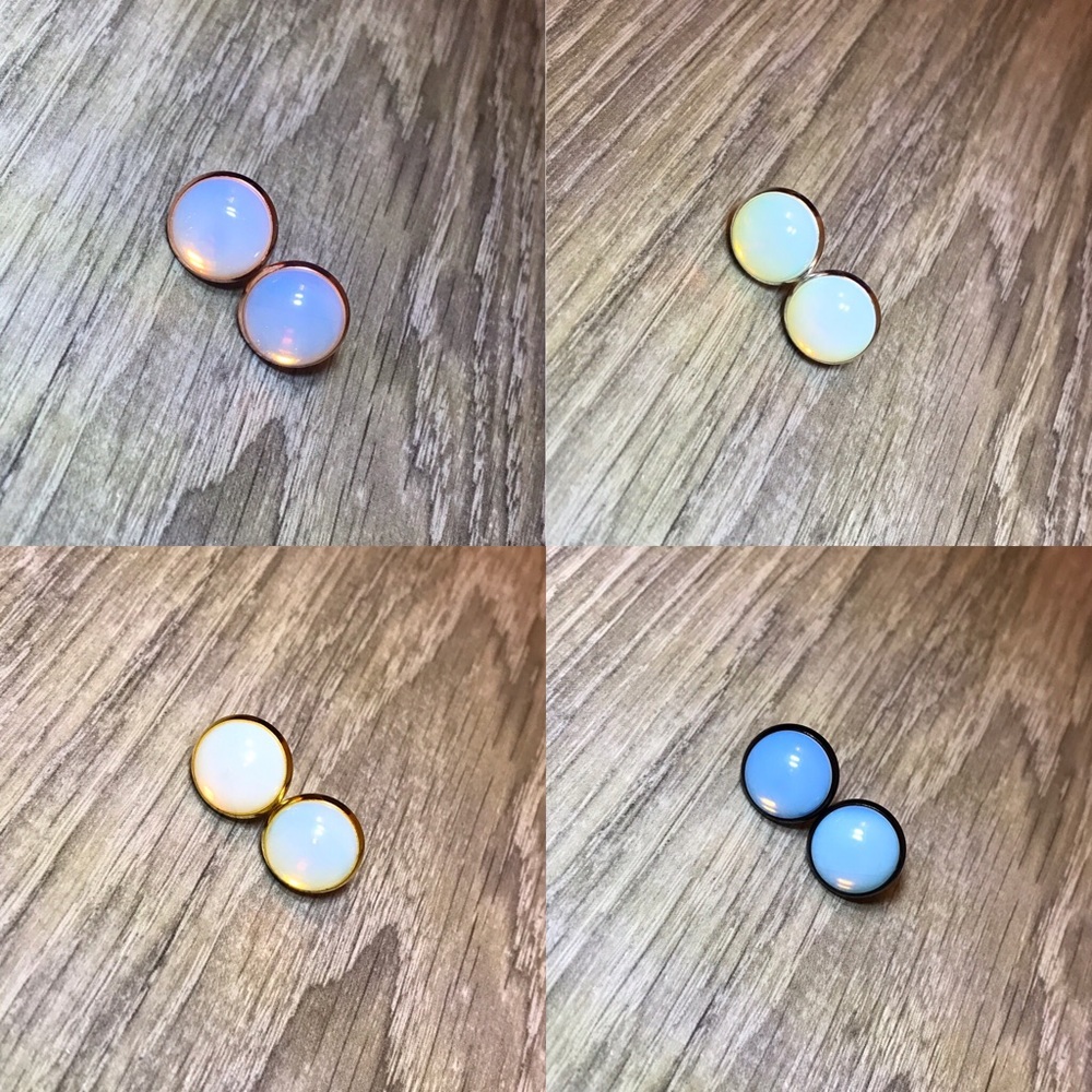 Moonstone Stud Earrings